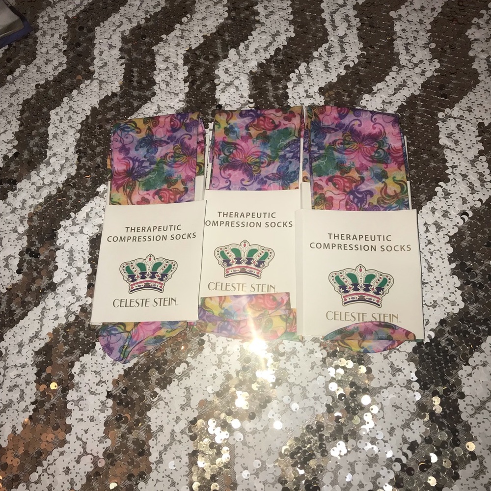 Celeste Stein “Bloom Butterfly” Compression Socks
